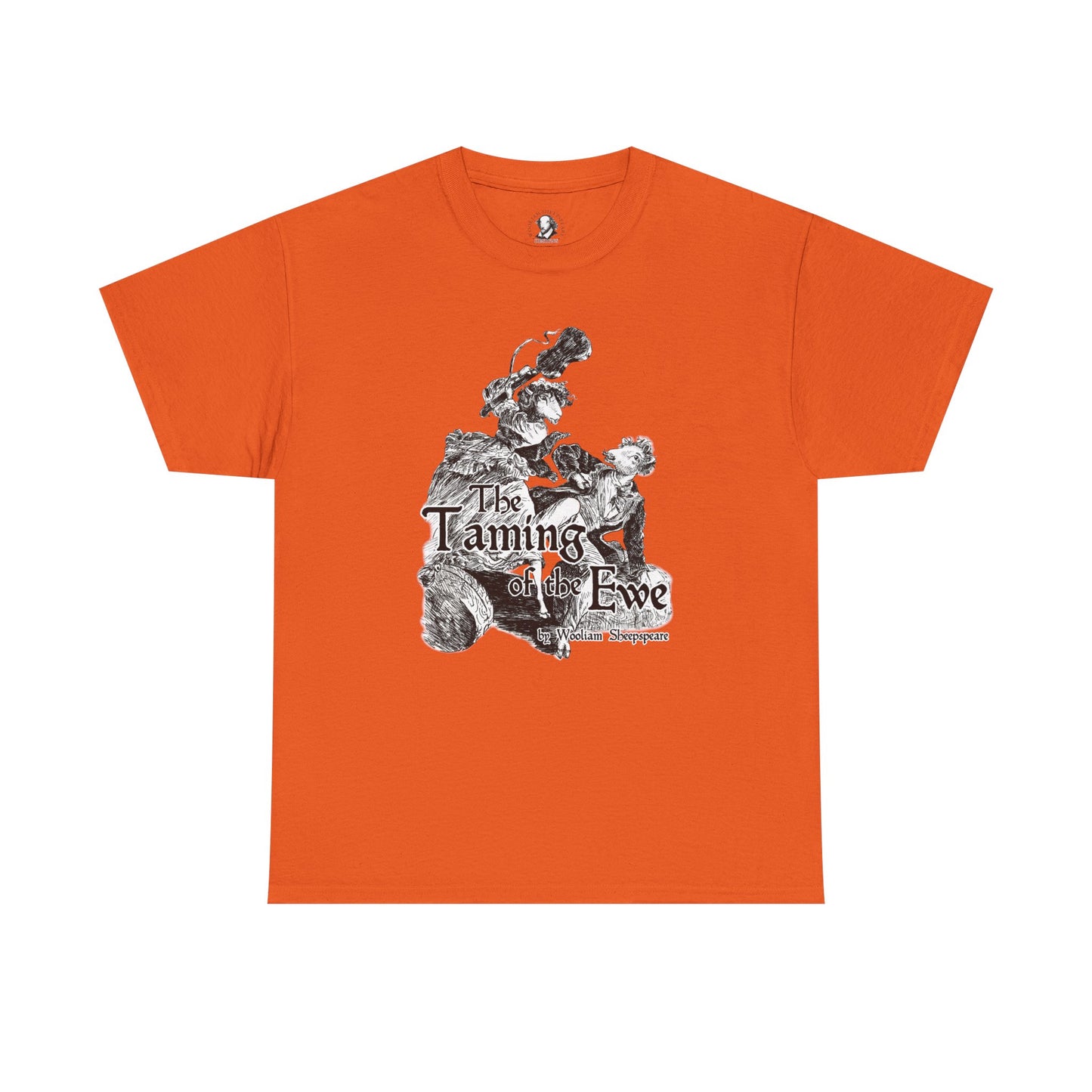 The Taming of the Ewe, Funny Sheep Shakespeare T-Shirt, Quirky Animal Tee, Sheep Lover Gift, Novelty Graphic Shirt, Unisex Cotton Top