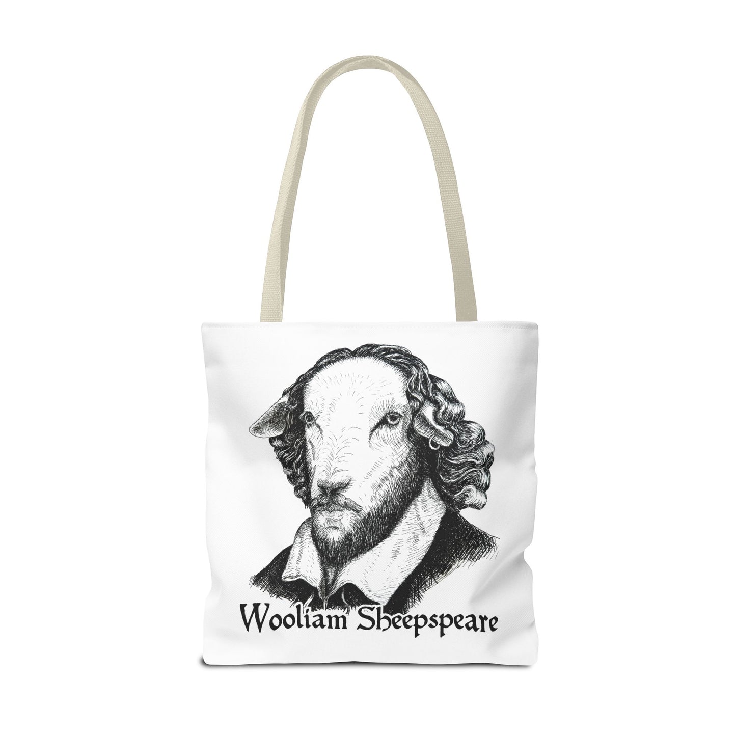 Shakespeare Sheep Tote Bag, Wooliam Sheepspeare, Baaard of Avon, Fun Functional Carryall, Literary Gift, Book Lover Bag