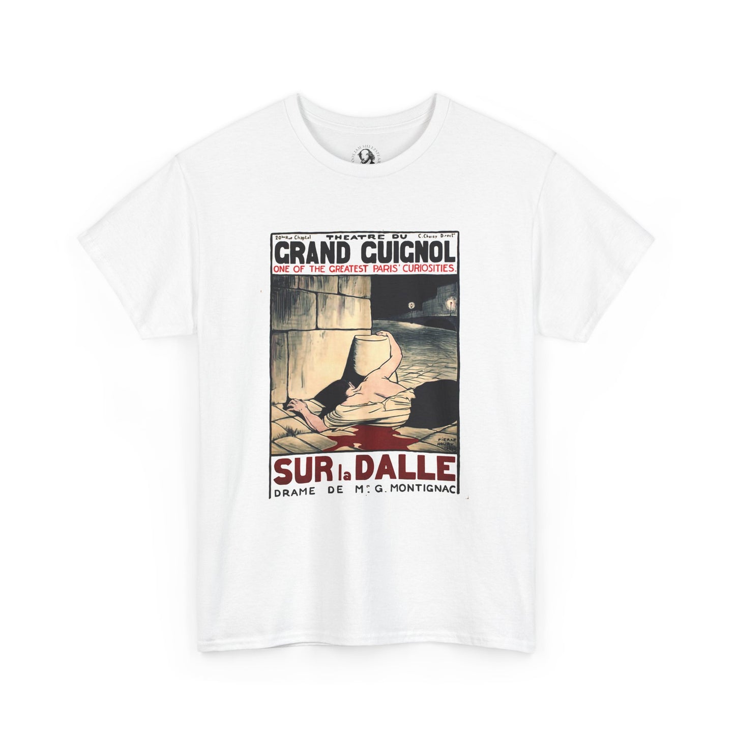 Grand Guignol "Sur la Dalle" Bloody Cobblestones Shirt, Gothic Halloween Gift for Horror Lovers