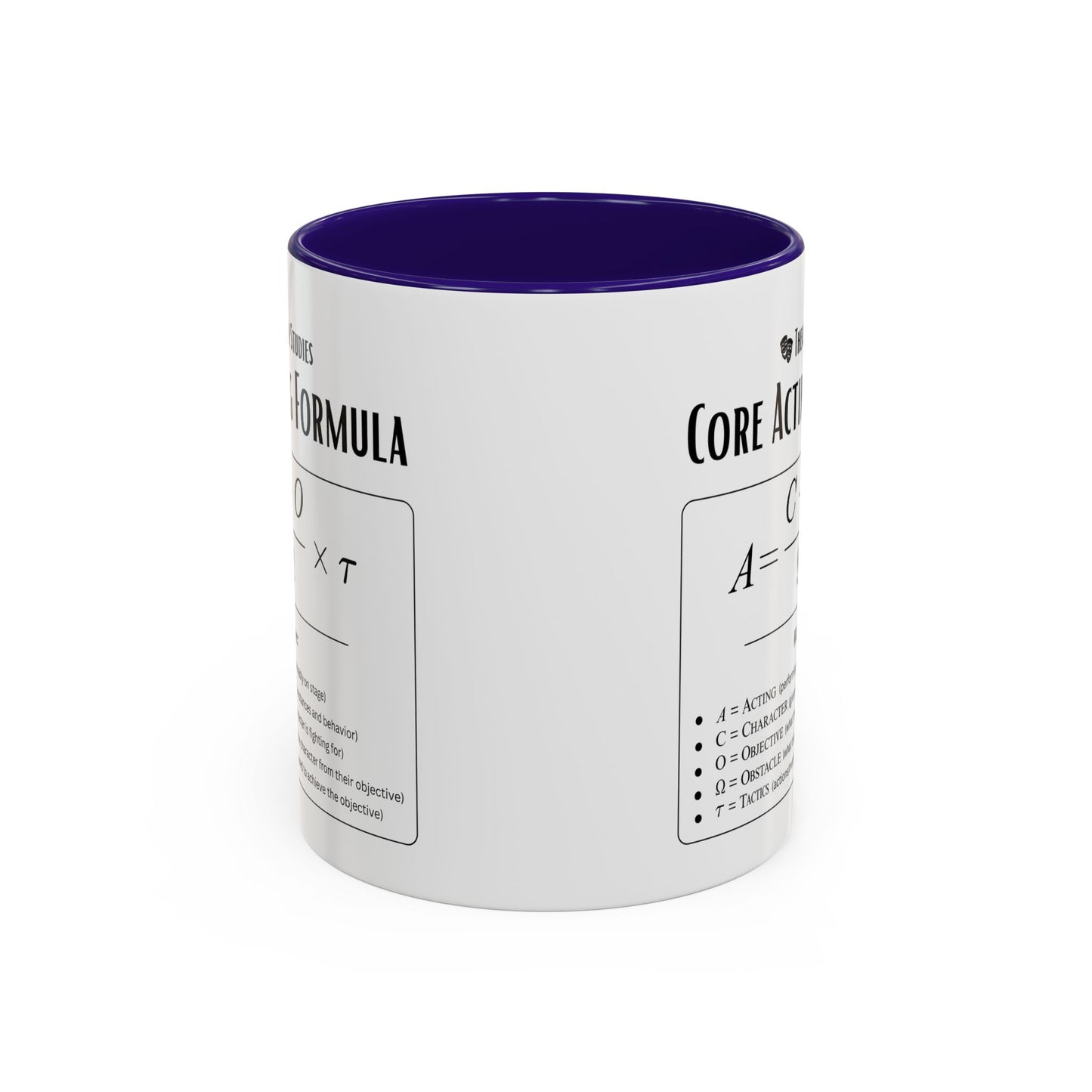 Theatre Math - Core Acting Formula Mug - Funny Theater Science Coffee Cup for Directors & Educators (11oz / 15oz)