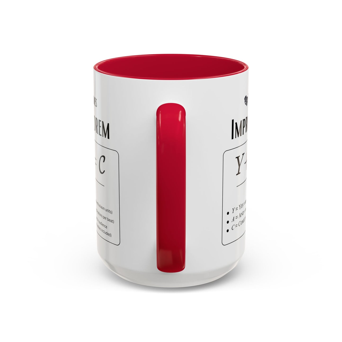 Theatre Math - Improv Theorem Mug - Yes And Comedy Equation - Funny Theater Teacher Gift - Improv Coach Coffee Cup - 11oz & 15oz