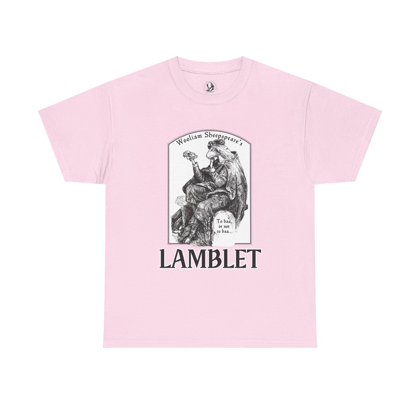 Lamblet, Prince of Denmark - Shakespearean Sheep, 100% Cotton Tee, Funny Tee, Shakespeare Lover Gift, Shakespearean Humor Shirt
