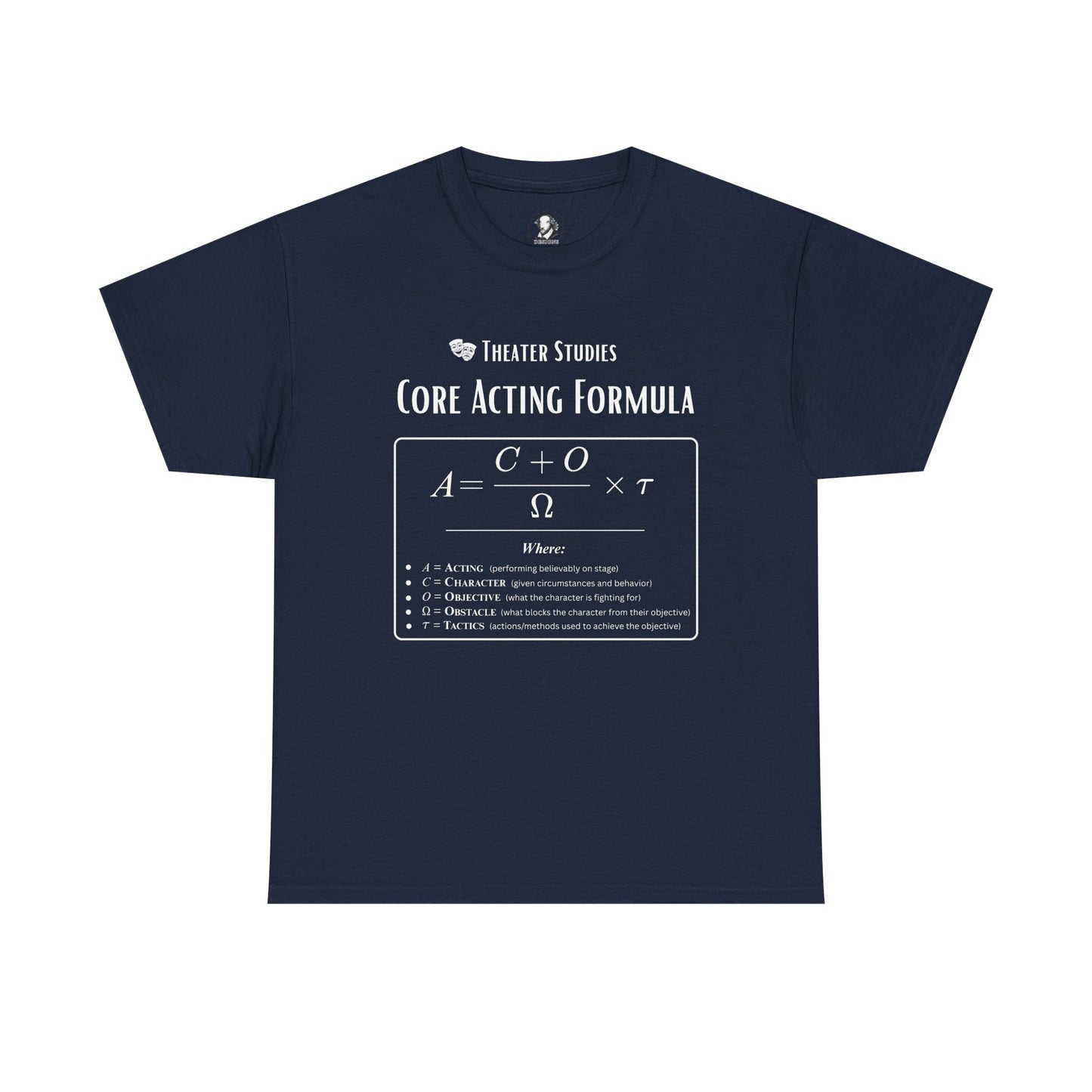 Theatre Math - Core Acting Formula | Funny Theater Student Shirt | Actor Gift Tee | Scientific Theater Collection