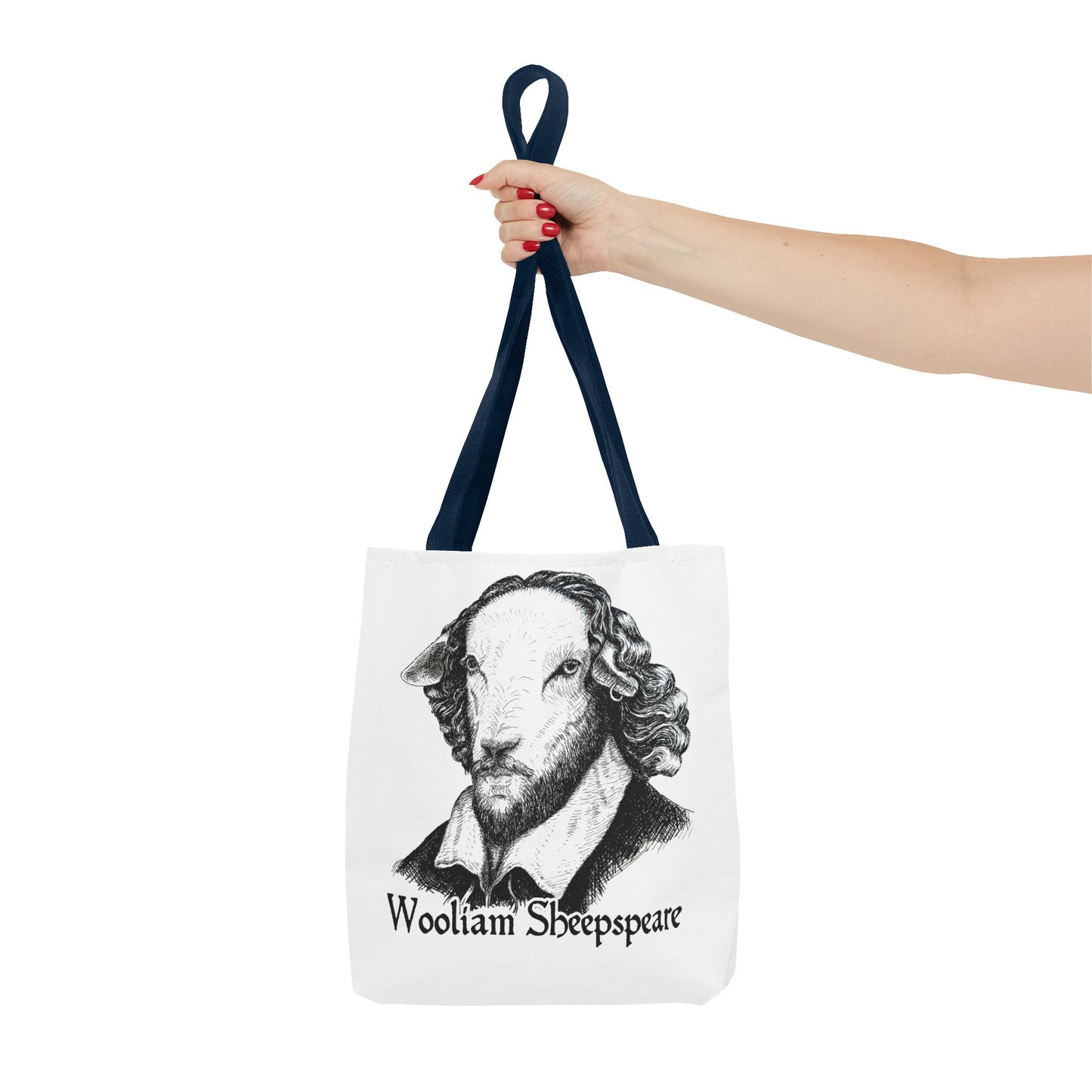 Shakespeare Sheep Tote Bag, Wooliam Sheepspeare, Baaard of Avon, Fun Functional Carryall, Literary Gift, Book Lover Bag