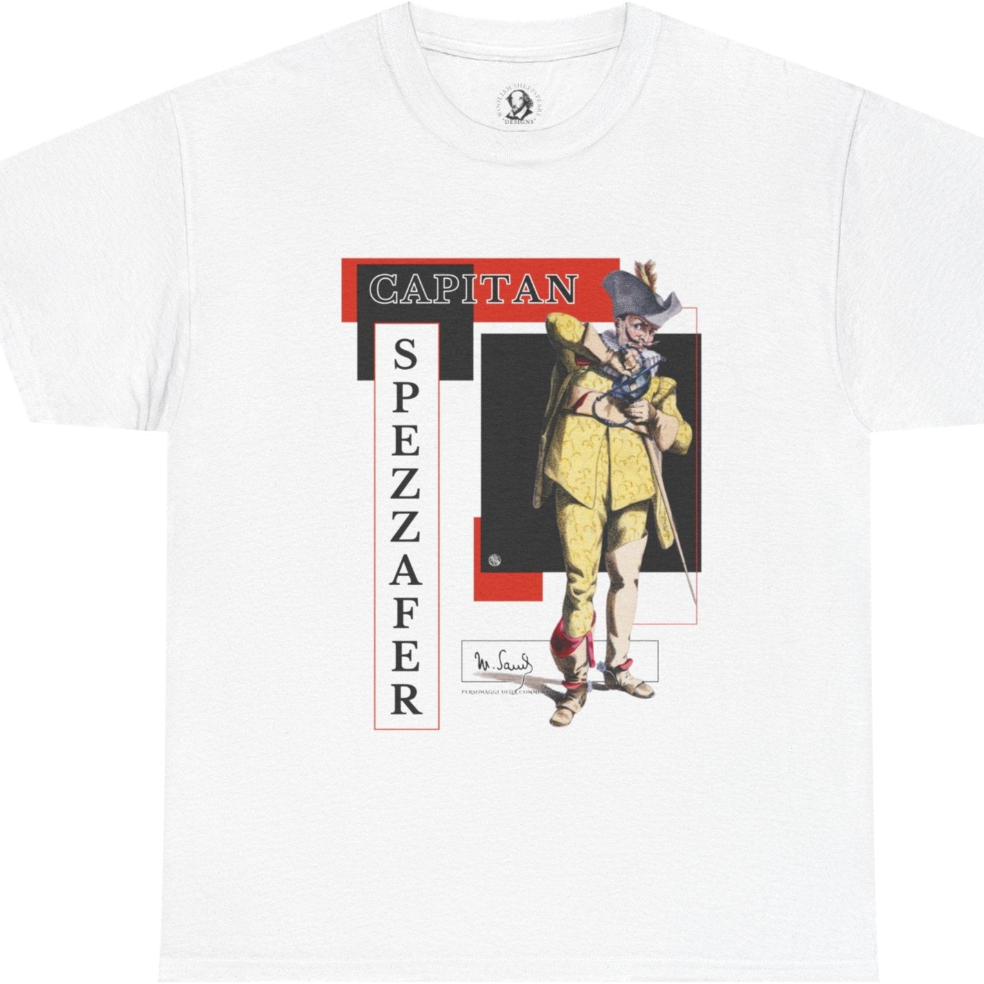 Capitan Spezzafer T-Shirt - Commedia dell'Arte Theater Tee - Maurice Sand Costume Shirt