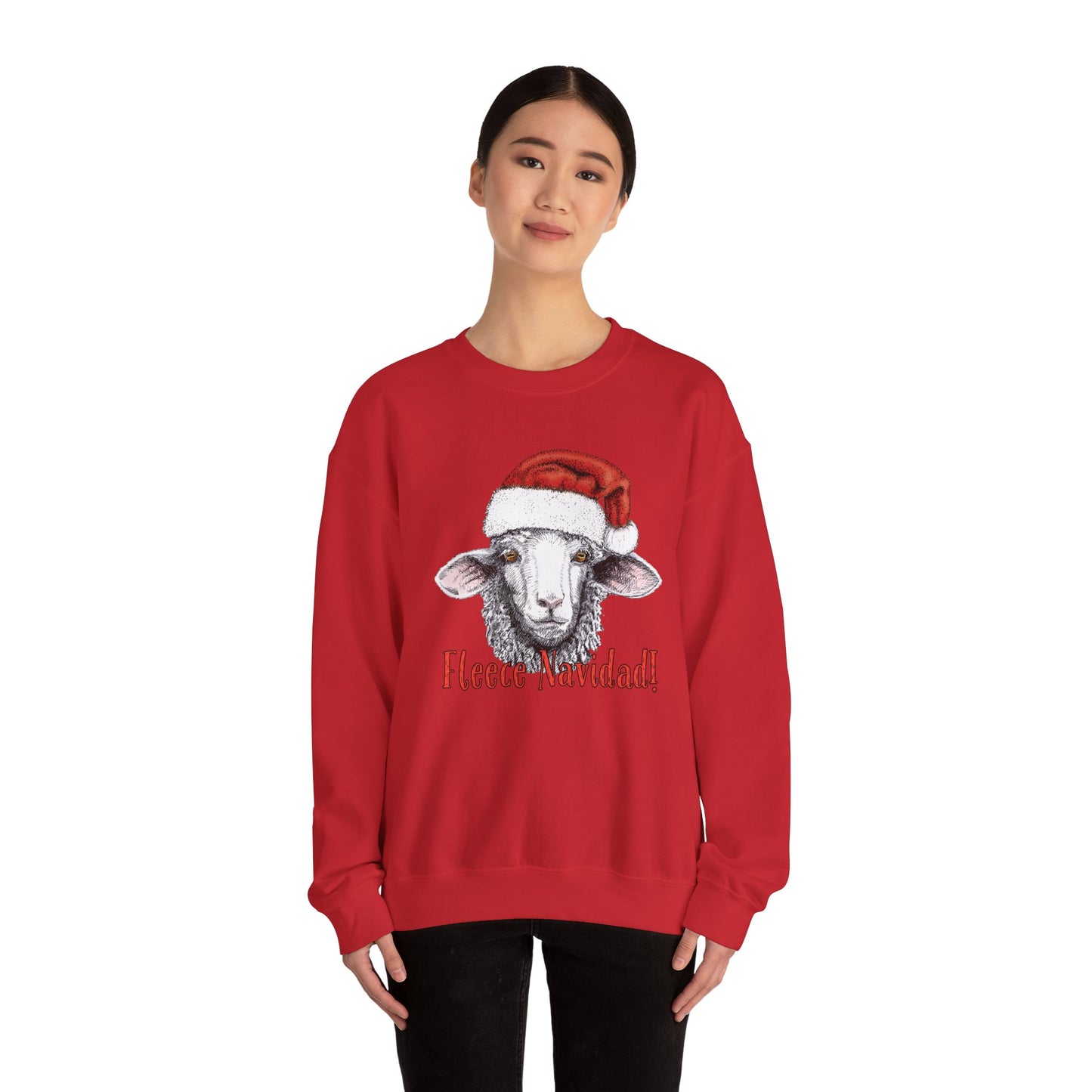 Christmas Sheep Sweatshirt, Funny Fleece Navidad Winter Jumper, Holiday Gift Ideas, Santa Hat Winter Apparel, Sheep Lover Gift, Winter