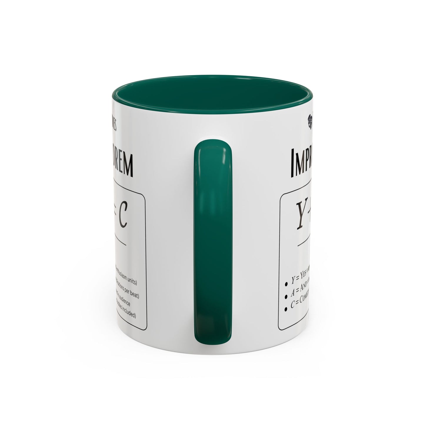 Theatre Math - Improv Theorem Mug - Yes And Comedy Equation - Funny Theater Teacher Gift - Improv Coach Coffee Cup - 11oz & 15oz
