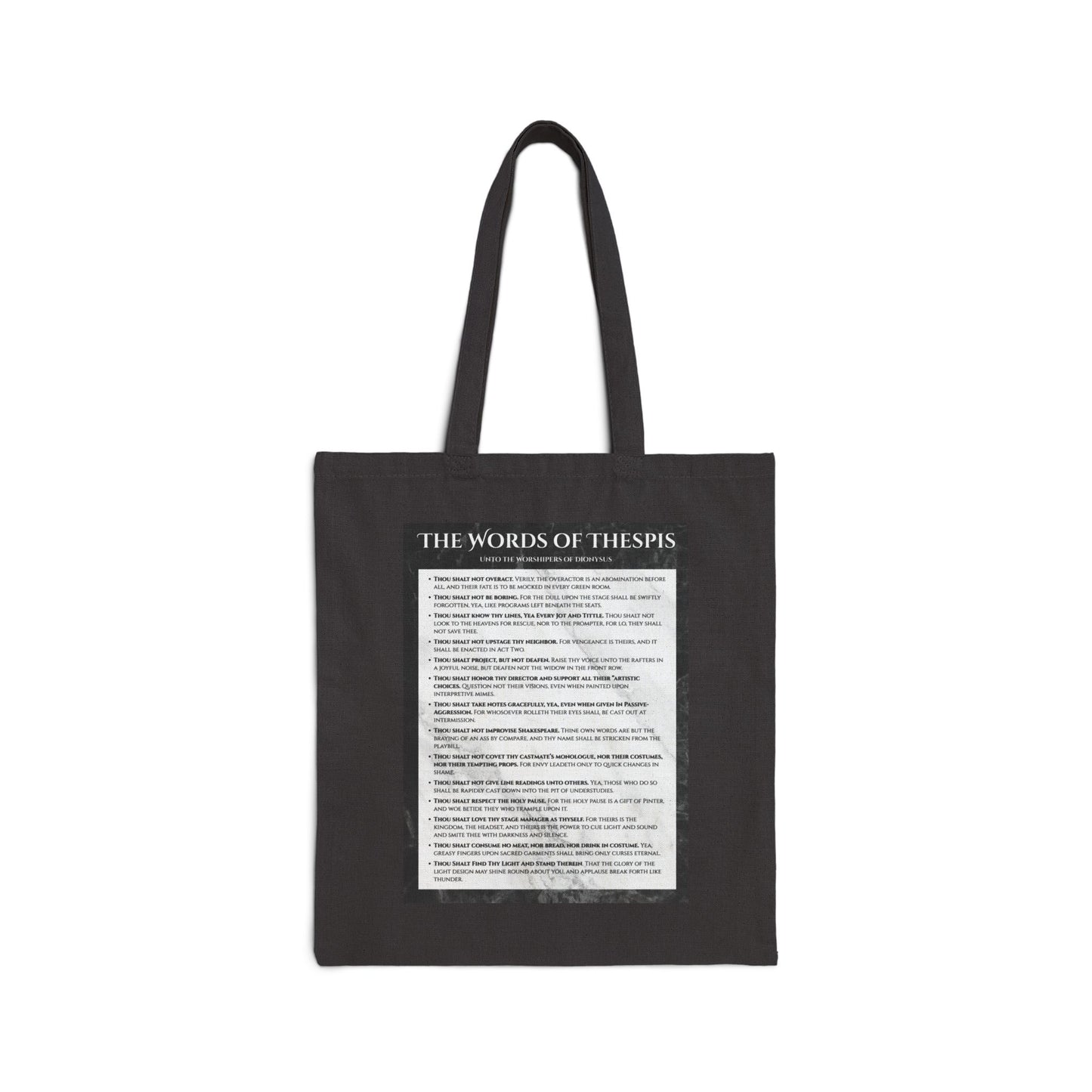 Ira Aldridge Tote Bag - Actor's Commandment Funny Theatre Cotton Bag