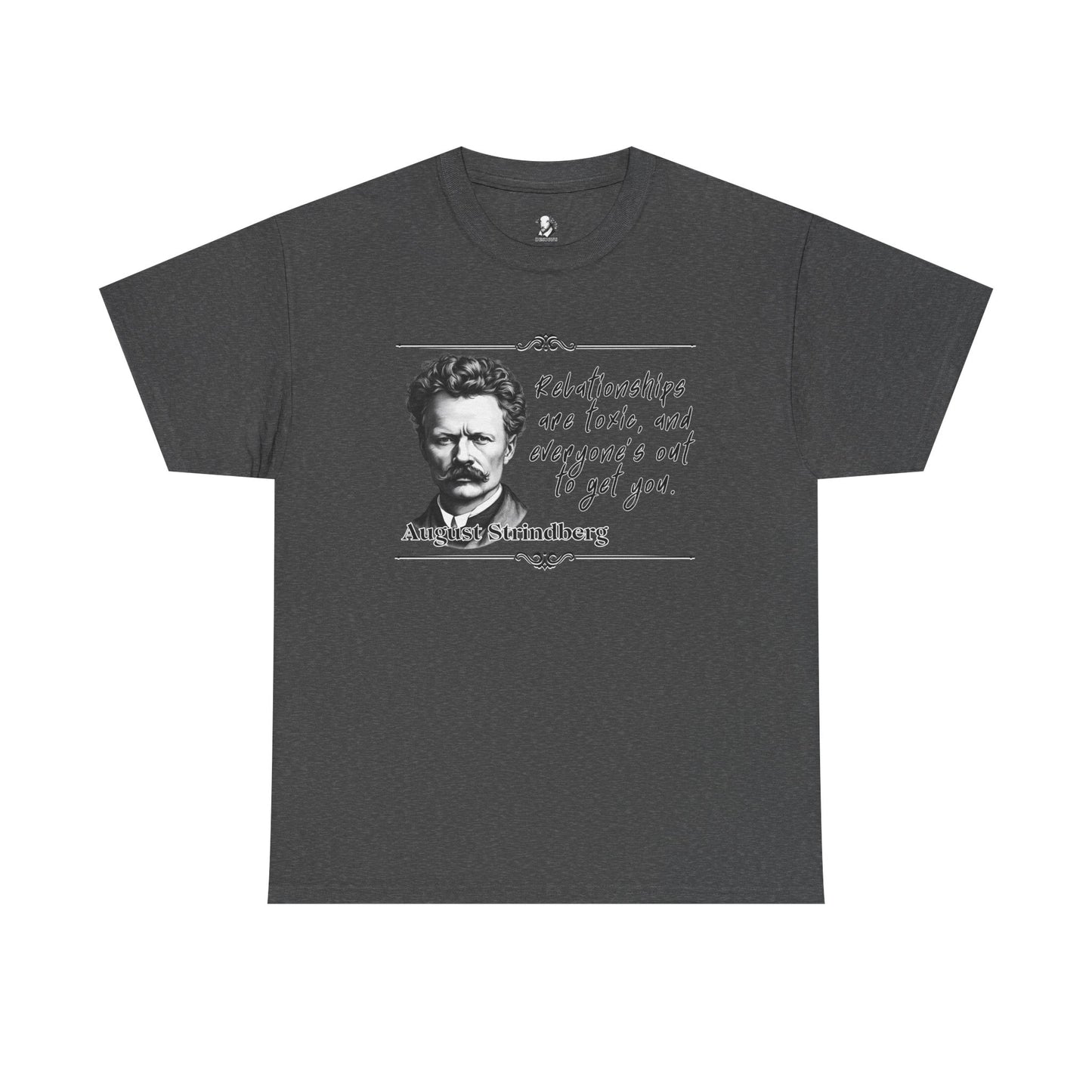 August Strindberg: Hot Writer/Cool Tee - For Brooders, Dreamers, and Drama Enthusiasts Drama Teacher, Theater Lover Gift, Bookworm Top