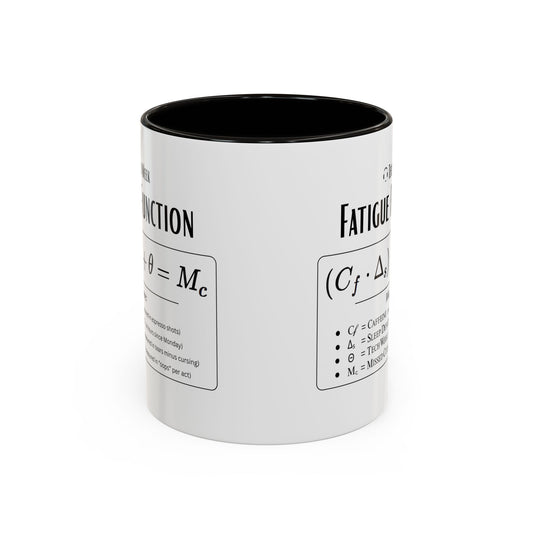 Tech Week Fatigue Function Mug - Funny Theater Science Coffee Cup | Director Mug, Drama Teacher Humor (11oz & 15oz)