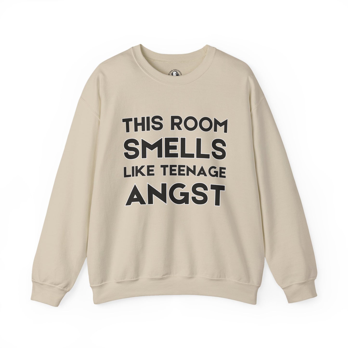 Funny Teacher Gift - This Room Smells Like Teenage Angst - Teacher's Whispered Words Sweatshirt, Funny Educator Gift, School Staff Apparel