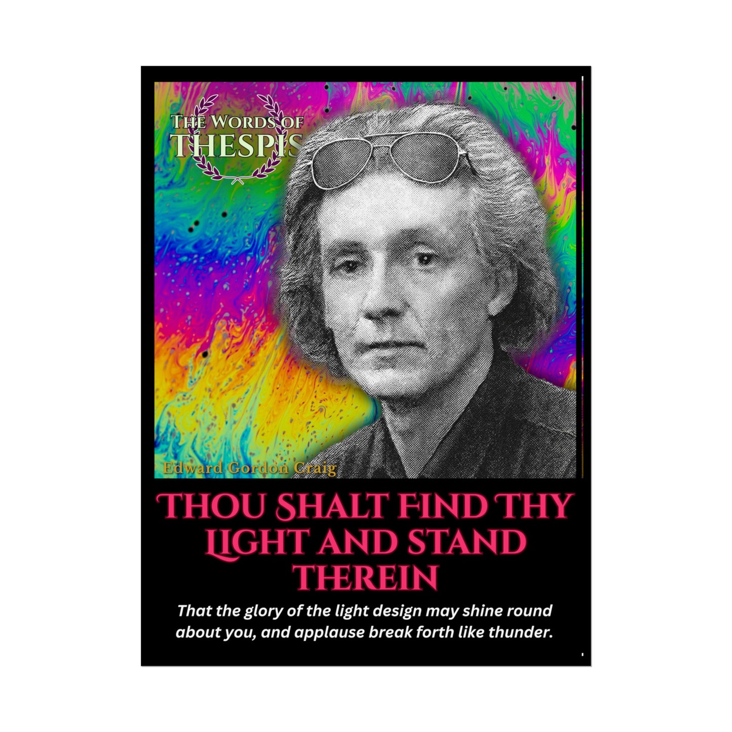 Actor Commandments Print - "Thou Shalt Find Thy Light And Stand Therein" - Funny Theatre Wall Art, Gifts for Actors, Drama Teachers