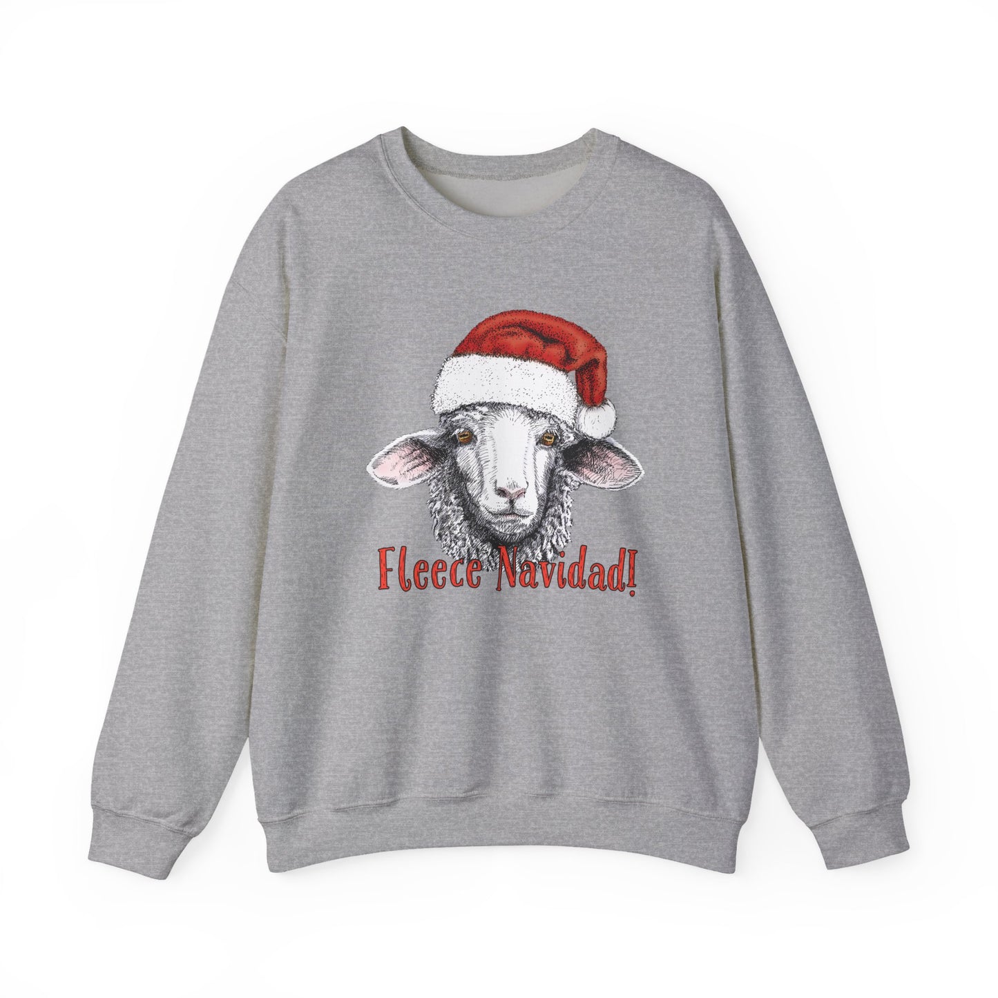Christmas Sheep Sweatshirt, Funny Fleece Navidad Winter Jumper, Holiday Gift Ideas, Santa Hat Winter Apparel, Sheep Lover Gift, Winter