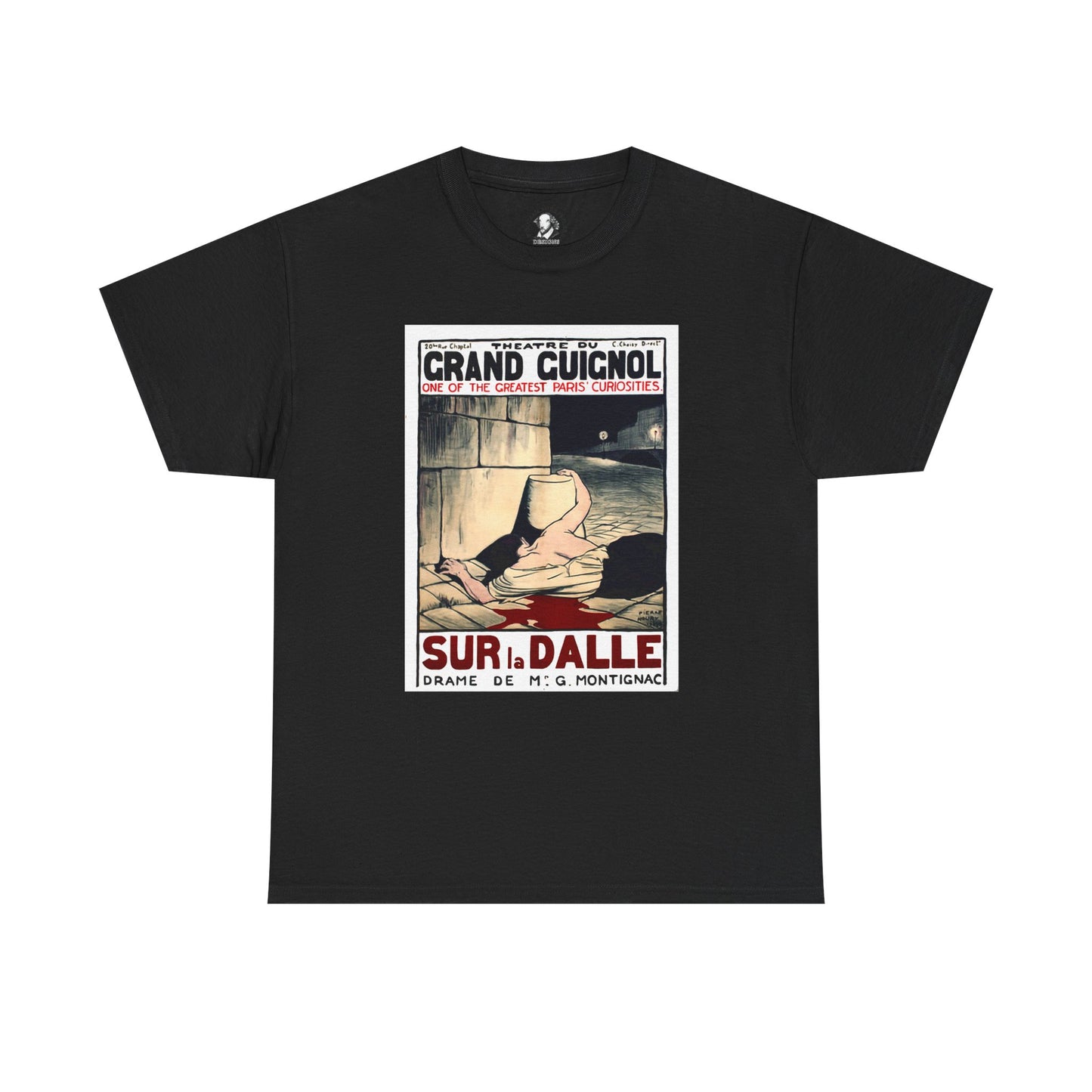 Grand Guignol "Sur la Dalle" Bloody Cobblestones Shirt, Gothic Halloween Gift for Horror Lovers