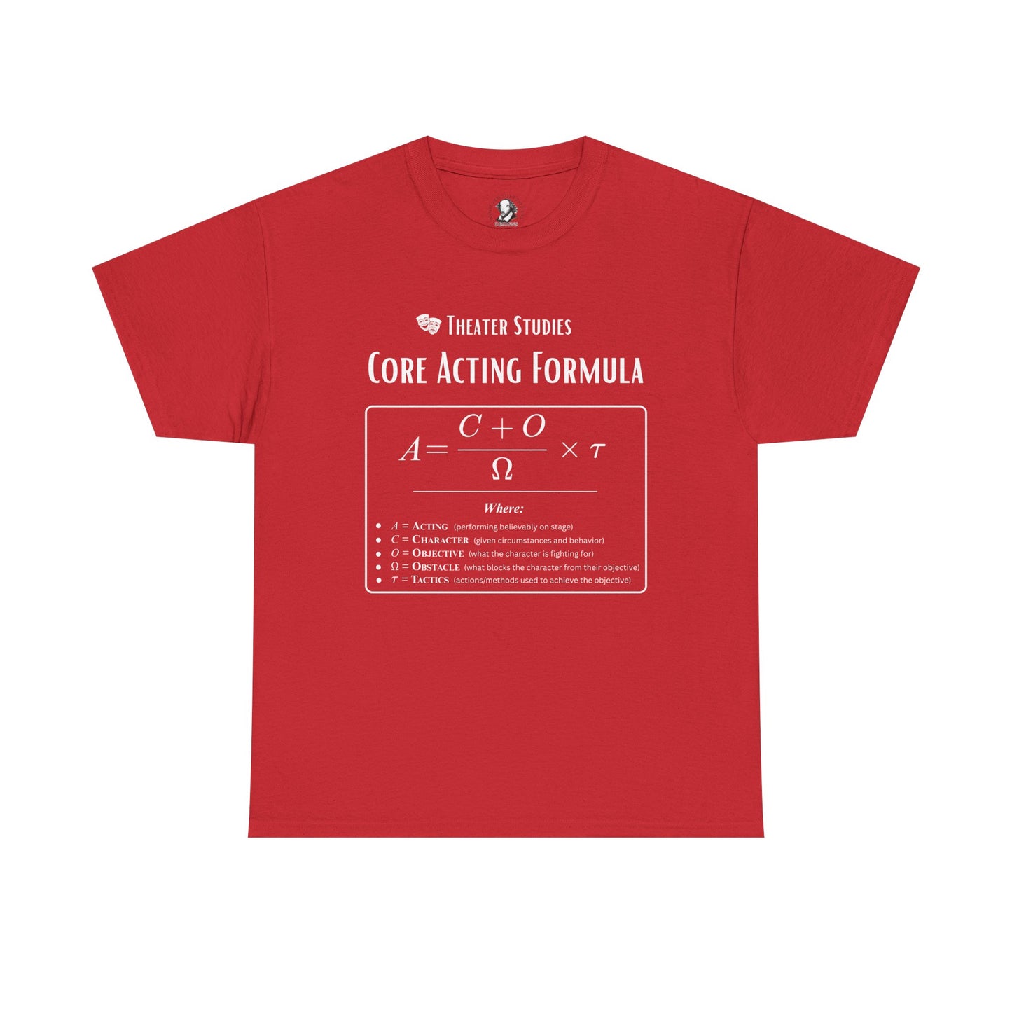 Theatre Math - Core Acting Formula | Funny Theater Student Shirt | Actor Gift Tee | Scientific Theater Collection