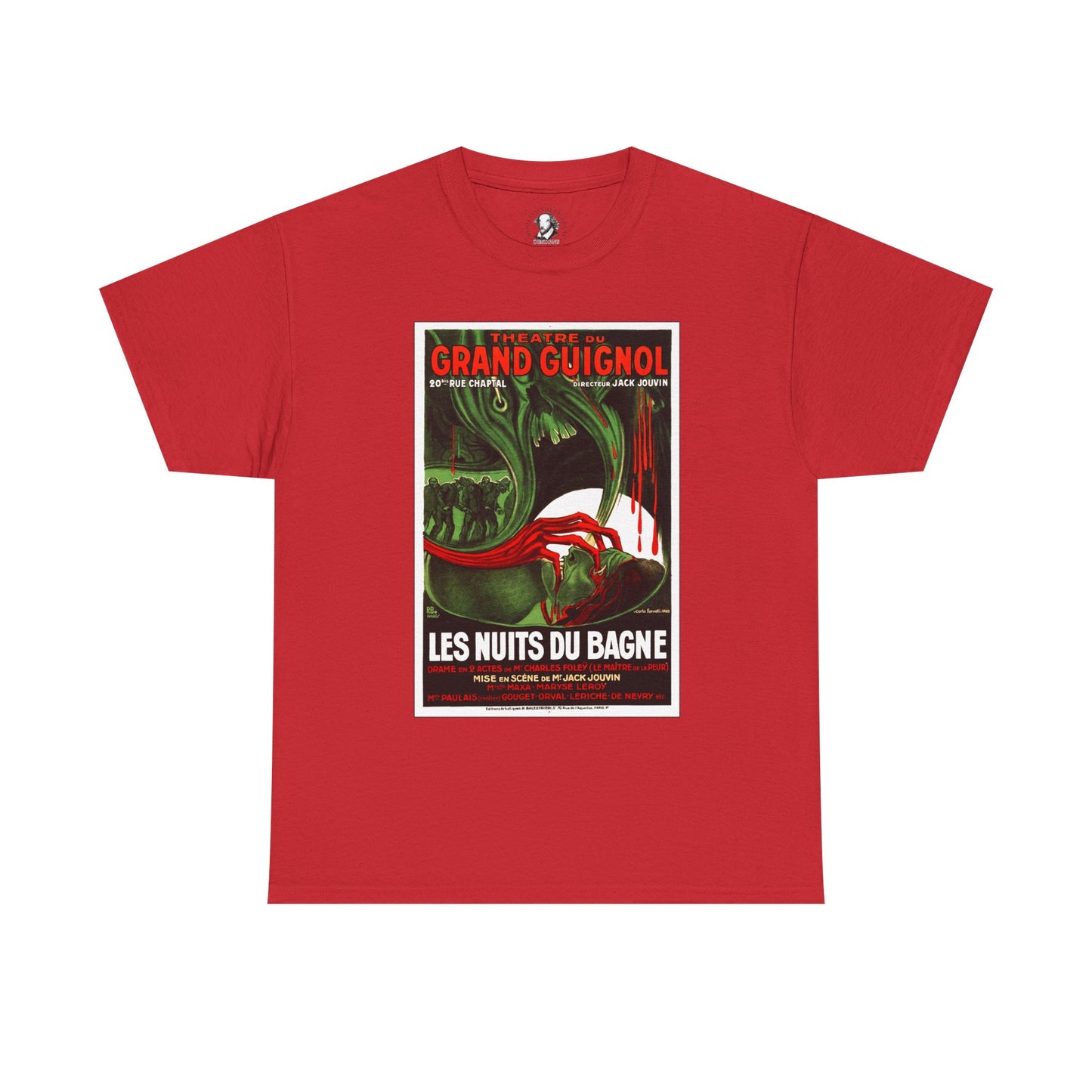 Halloween Shirt - Les Nuits Du Bagne - Vintage Horror Tee Inspired by Grand Guignol Theater Posters, Spooky Gothic Graphic T-Shirt