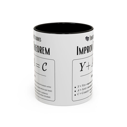 Theater Gift Ideas - Improv Theorem Mug - Yes And Comedy Equation - Funny Theater Teacher Gift - Improv Coach Coffee Cup - 11oz & 15oz