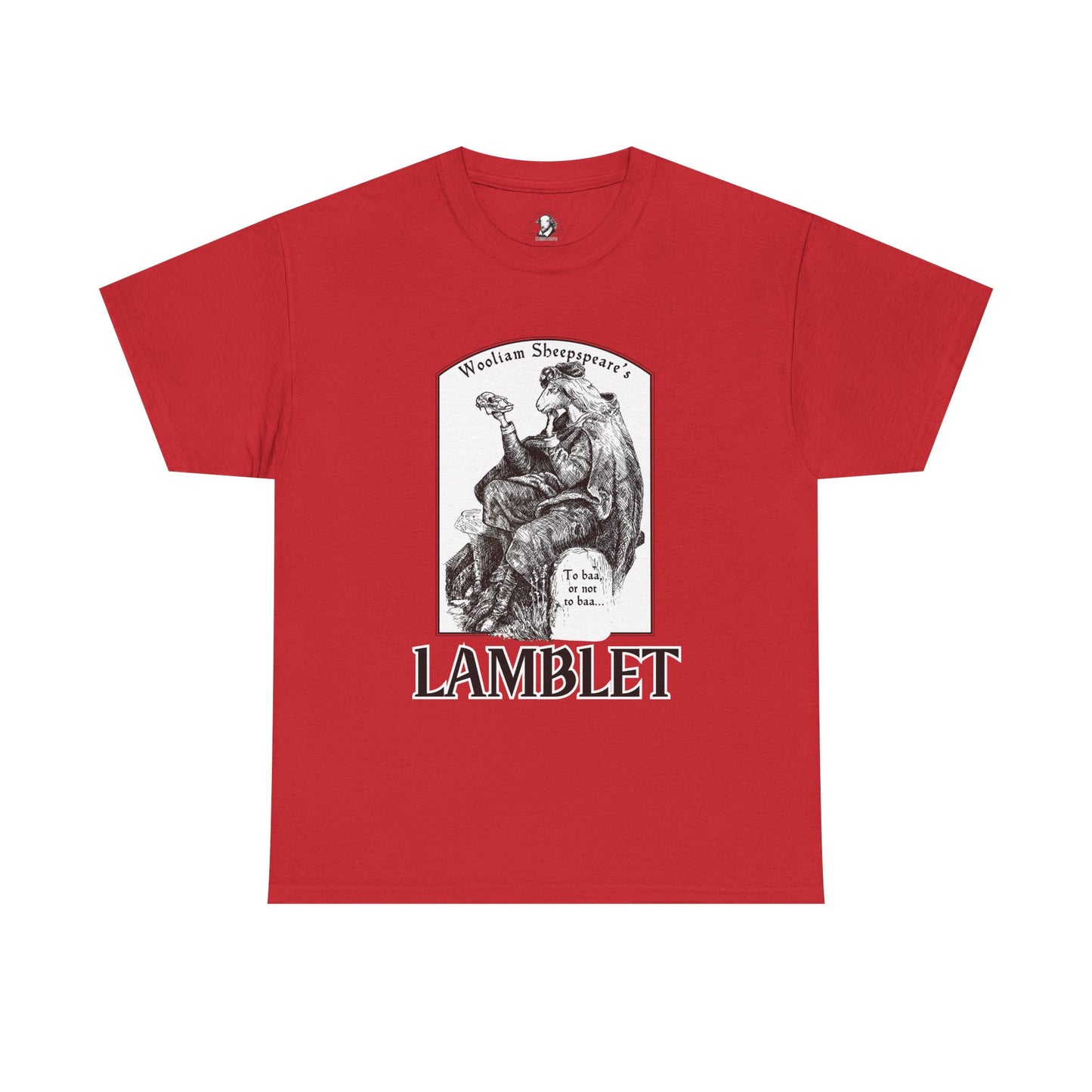 Lamblet, Prince of Denmark - Shakespearean Sheep, 100% Cotton Tee, Funny Tee, Shakespeare Lover Gift, Shakespearean Humor Shirt
