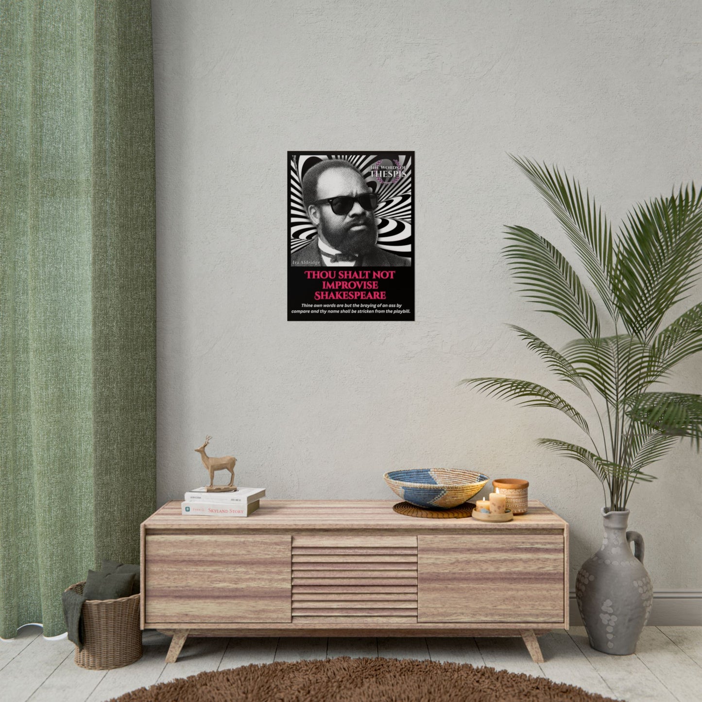 Actor Commandments Print - "Thou Shalt Not Improvise Shakespeare" - Funny Theatre Wall Art, Gifts for Actors, Drama Teachers