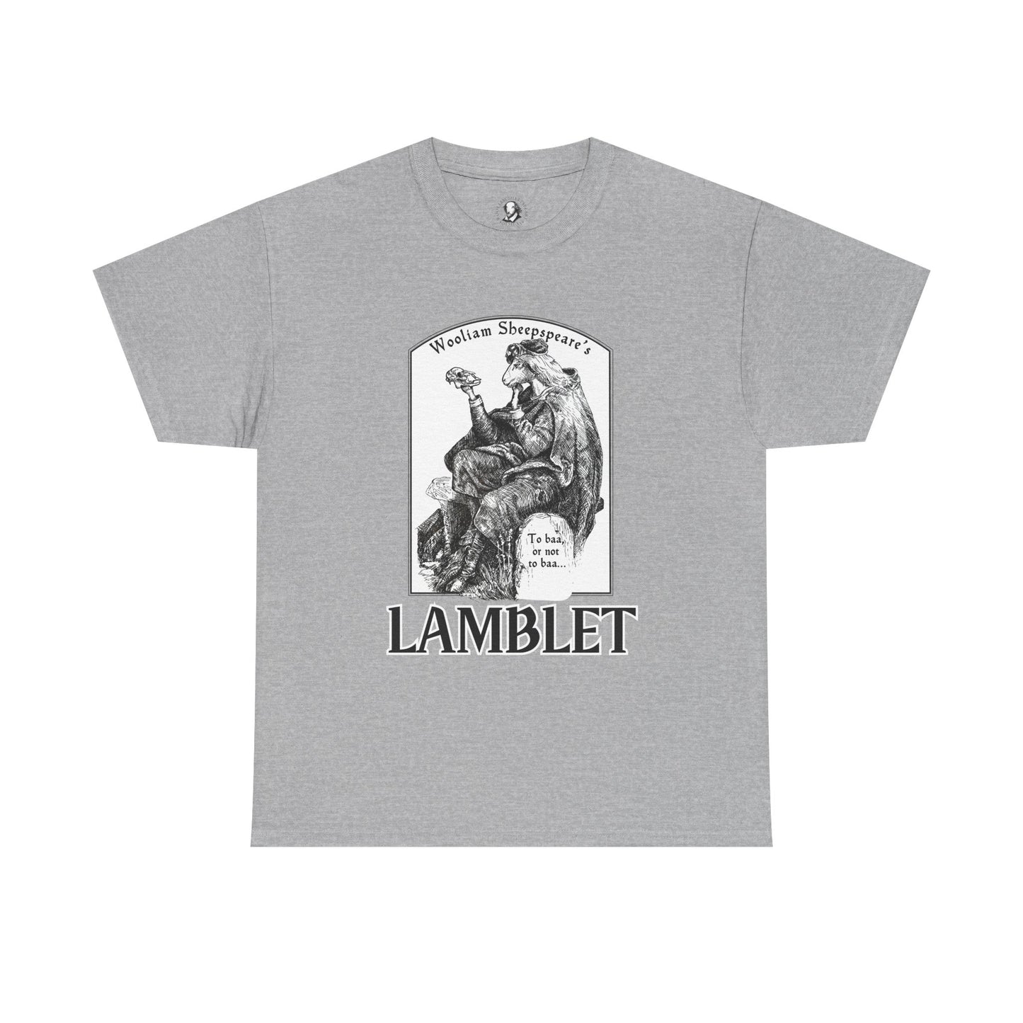 Lamblet, Prince of Denmark - Shakespearean Sheep, 100% Cotton Tee, Funny Tee, Shakespeare Lover Gift, Shakespearean Humor Shirt