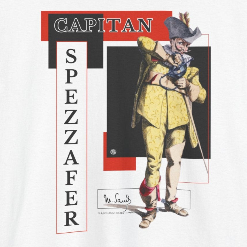Capitan Spezzafer T-Shirt - Commedia dell'Arte Theater Tee - Maurice Sand Costume Shirt