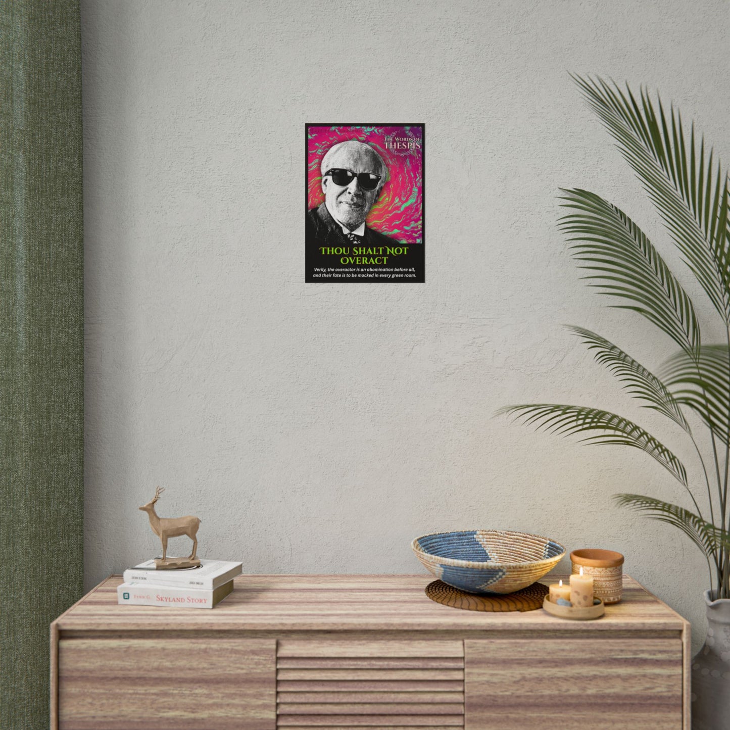Actor Commandments Print - "Thou Shalt Not Overact" - Funny Theatre Wall Art, Gifts for Actors, Drama Teachers