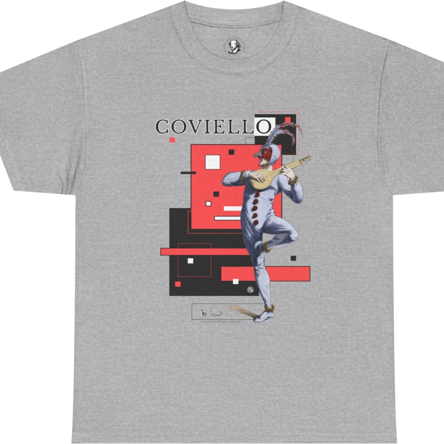 Coviello Commedia dell'Arte T-Shirt - Maurice Sand Vintage Theater Character Tee