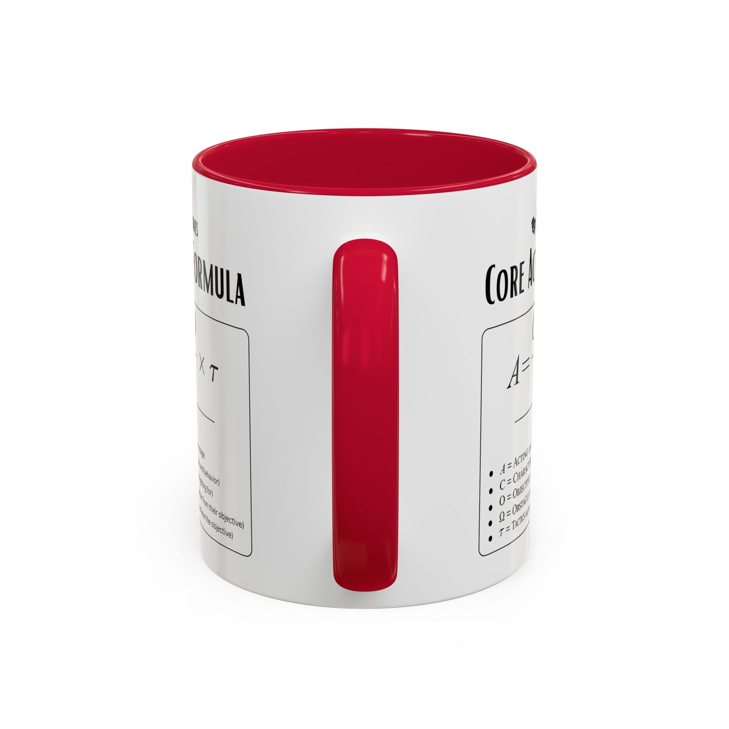 Theatre Math - Core Acting Formula Mug - Funny Theater Science Coffee Cup for Directors & Educators (11oz / 15oz)
