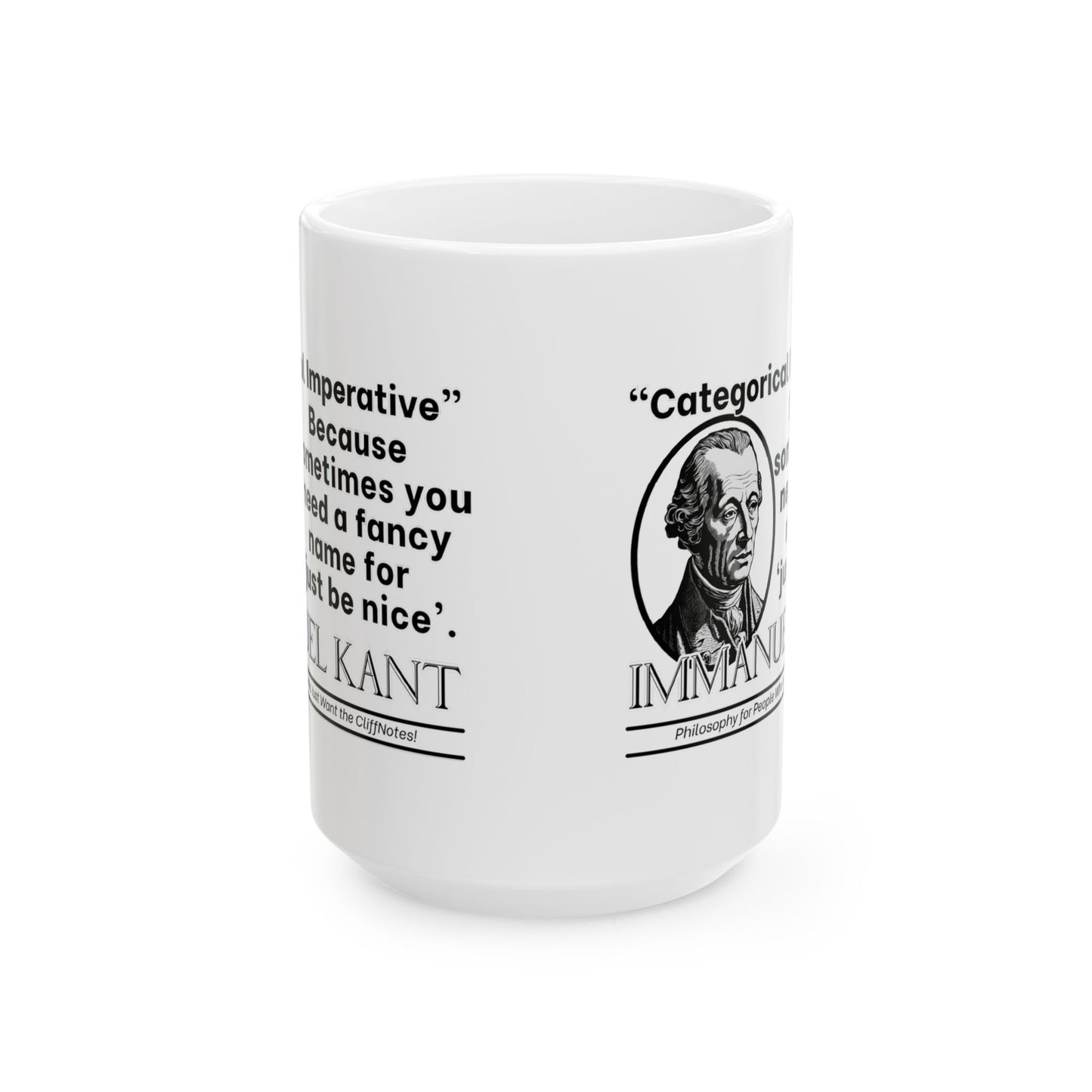 Immanuel Kant, Philosophical Ceramic Mug, Coffee Cup Gift, Tea Mug, Office Desk Decor, Funny Philosophy Drinkware