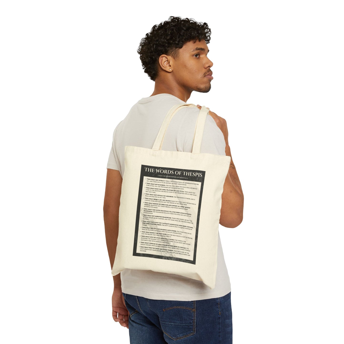 Ira Aldridge Tote Bag - Actor's Commandment Funny Theatre Cotton Bag