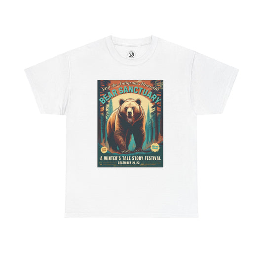 Shakespeare Bear Tee - A Winters Tale Story Festival T-Shirt | Funny Bard-Inspired Vintage Poster Style Theater Gift