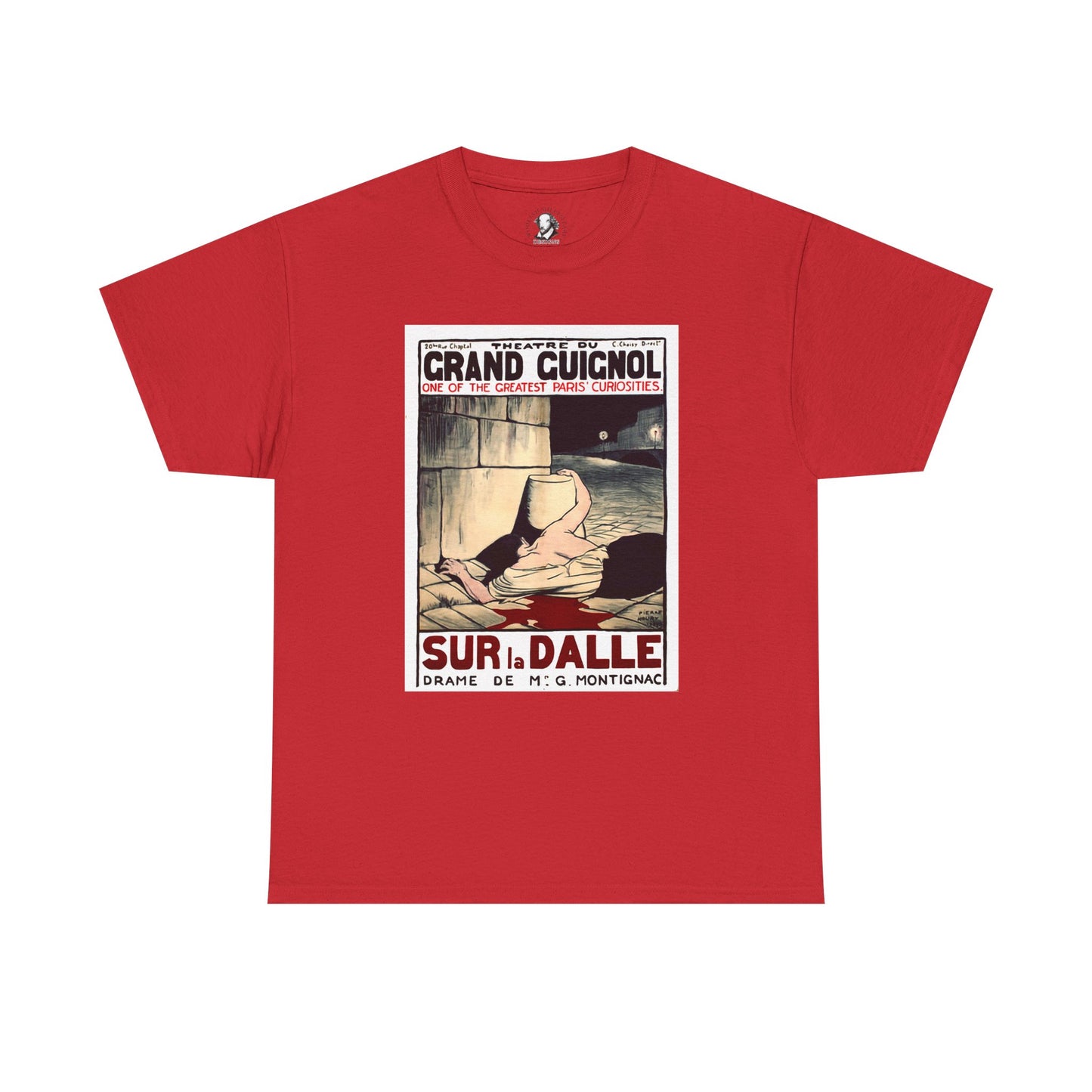 Grand Guignol "Sur la Dalle" Bloody Cobblestones Shirt, Gothic Halloween Gift for Horror Lovers
