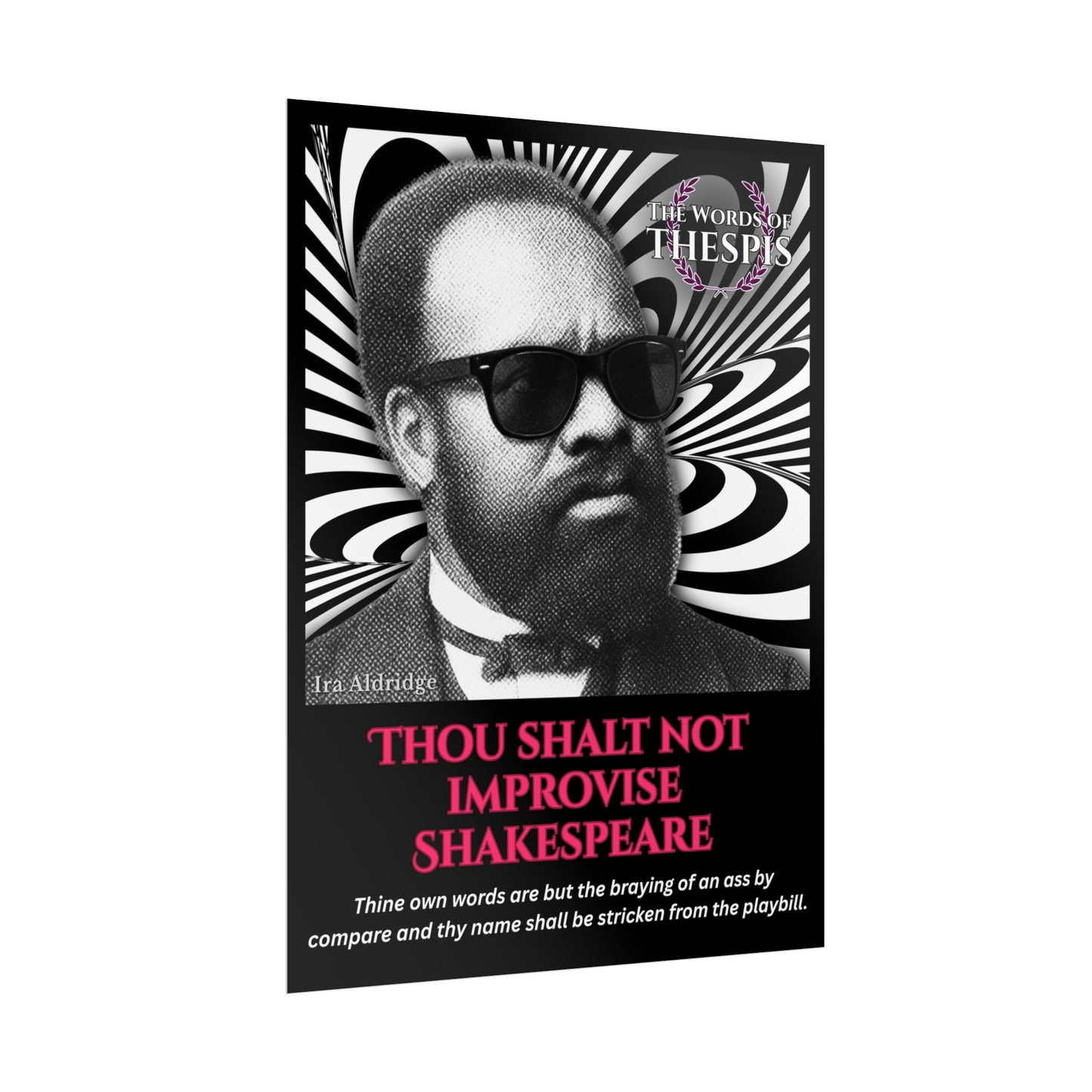 Actor Commandments Print - "Thou Shalt Not Improvise Shakespeare" - Funny Theatre Wall Art, Gifts for Actors, Drama Teachers