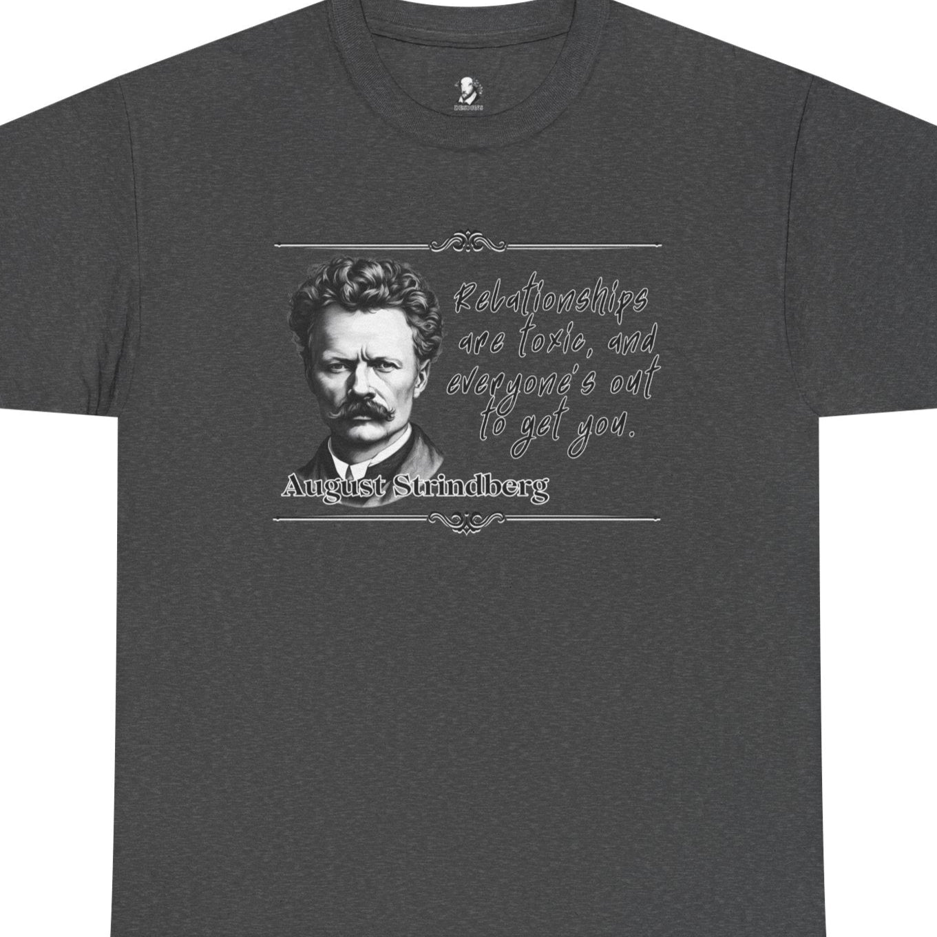 August Strindberg: Hot Writer/Cool Tee - For Brooders, Dreamers, and Drama Enthusiasts Drama Teacher, Theater Lover Gift, Bookworm Top