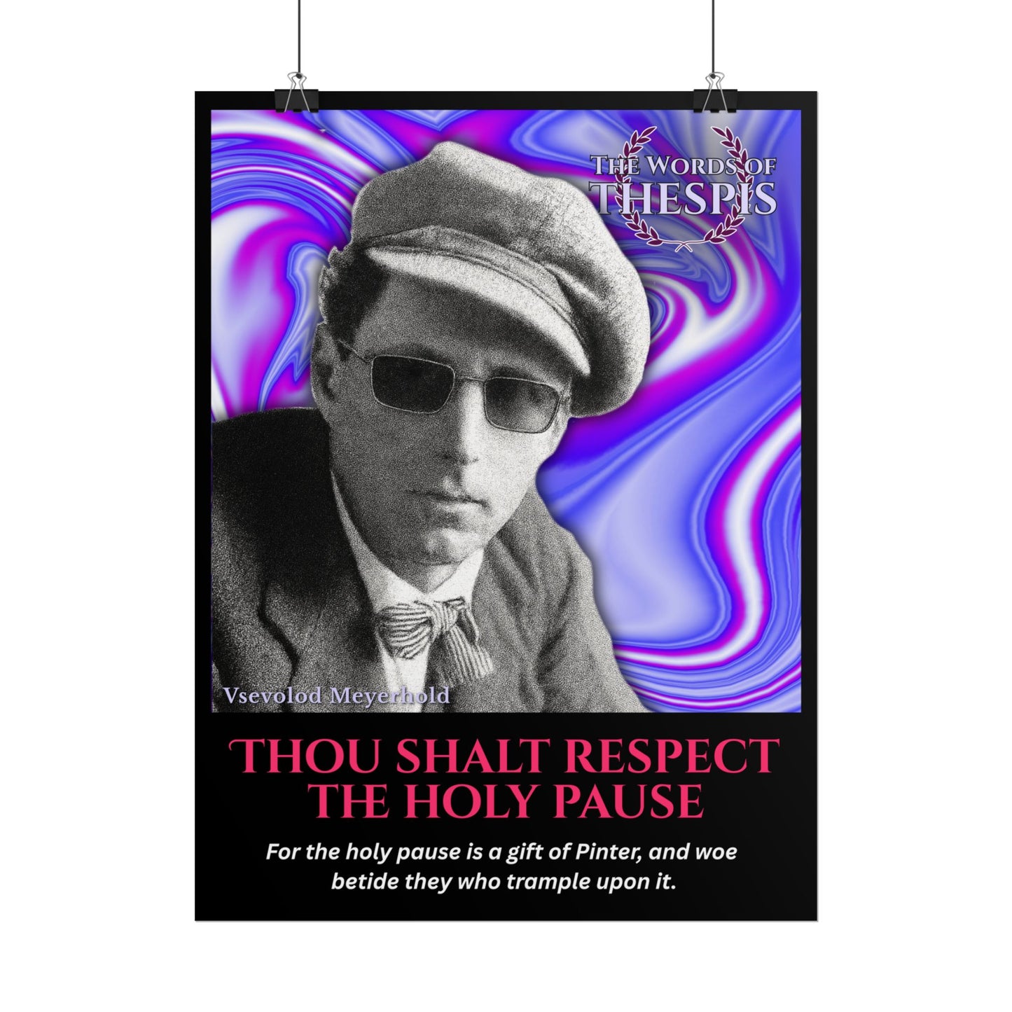 Actor Commandments Print - "Thou Shalt Respect The Holy Pause" - Funny Theatre Wall Art, Gifts for Actors, Drama Teachers