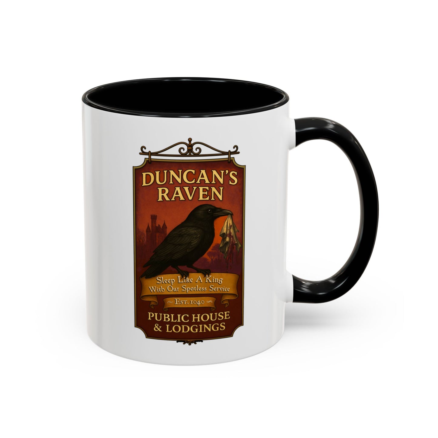 Duncans Raven Shakespeare Mug - Macbeth-Inspired Gift - 11oz and 15oz Literary Coffee Cup for Theatre Nerds and English Teachers