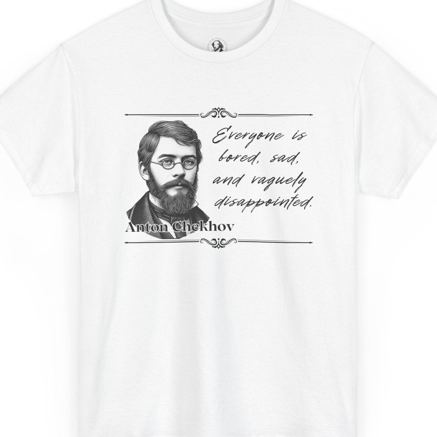 Anton Chekhov: Hot Writer/Cool Tee Shirt, 100% Cotton