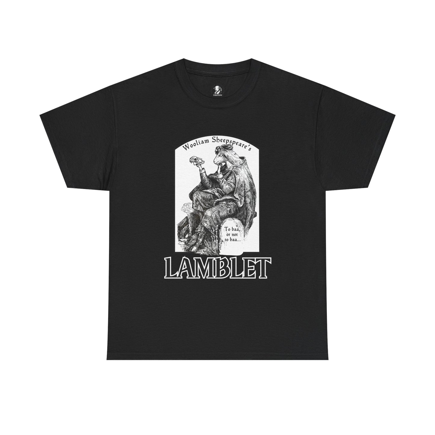 Lamblet, Prince of Denmark - Shakespearean Sheep, 100% Cotton Tee, Funny Tee, Shakespeare Lover Gift, Shakespearean Humor Shirt