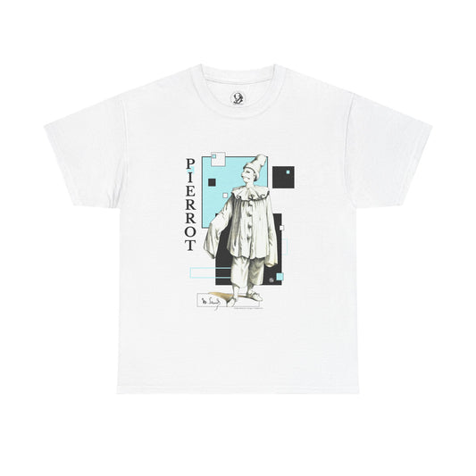 Pierot Commedia dell'Arte T-Shirt - Maurice Sand Vintage Theater Character Tee