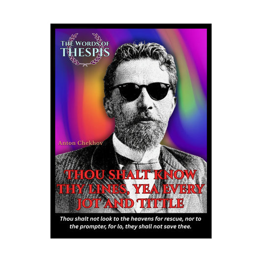 Actor Commandments Print - "Thou Shalt Know Thy Lines ..." - Funny Theatre Wall Art, Gifts for Actors, Stage Managers, Drama Teachers