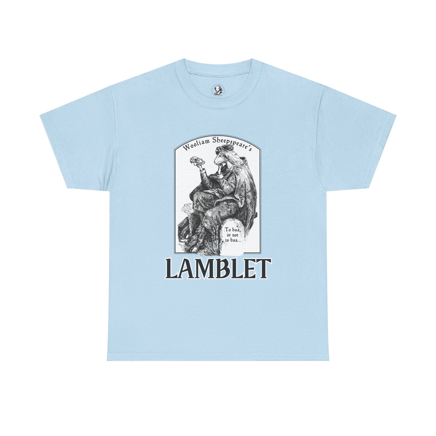 Lamblet, Prince of Denmark - Shakespearean Sheep, 100% Cotton Tee, Funny Tee, Shakespeare Lover Gift, Shakespearean Humor Shirt