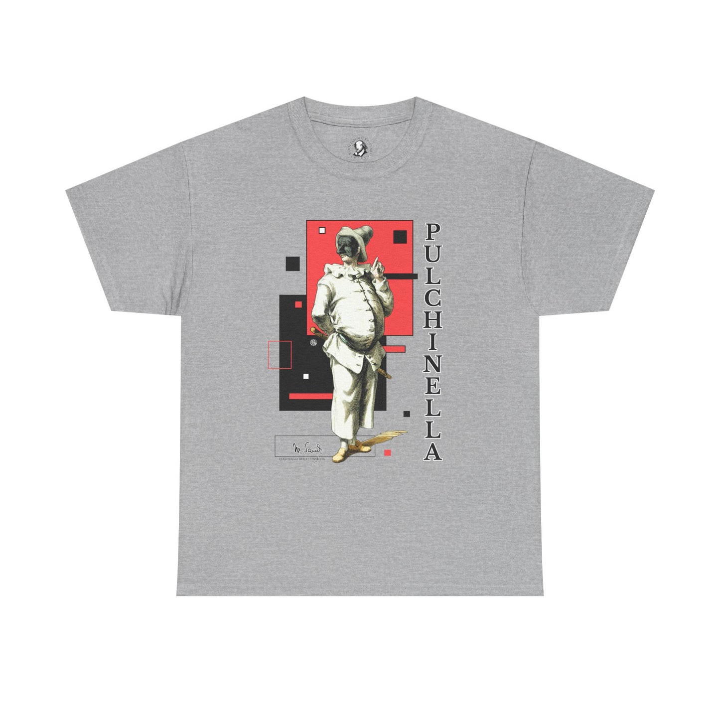Pulchinella 3 Commedia dell'Arte T-Shirt - Maurice Sand Vintage Theater Character Tee