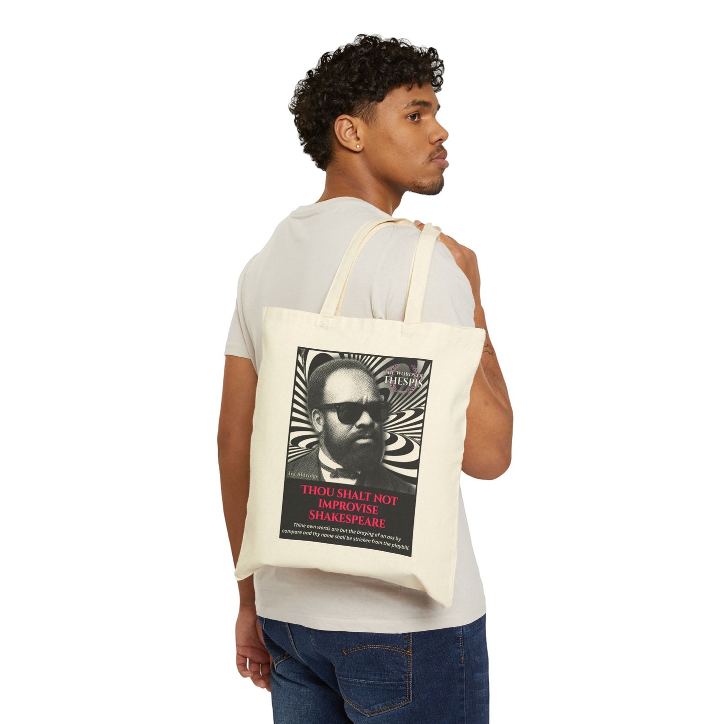 Ira Aldridge Tote Bag - Actor's Commandment Funny Theatre Cotton Bag