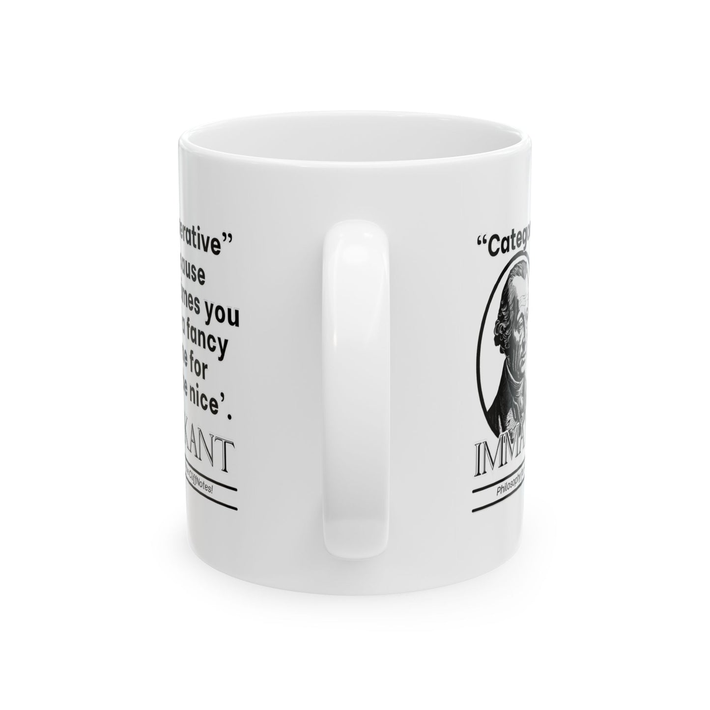 Immanuel Kant, Philosophical Ceramic Mug, Coffee Cup Gift, Tea Mug, Office Desk Decor, Funny Philosophy Drinkware