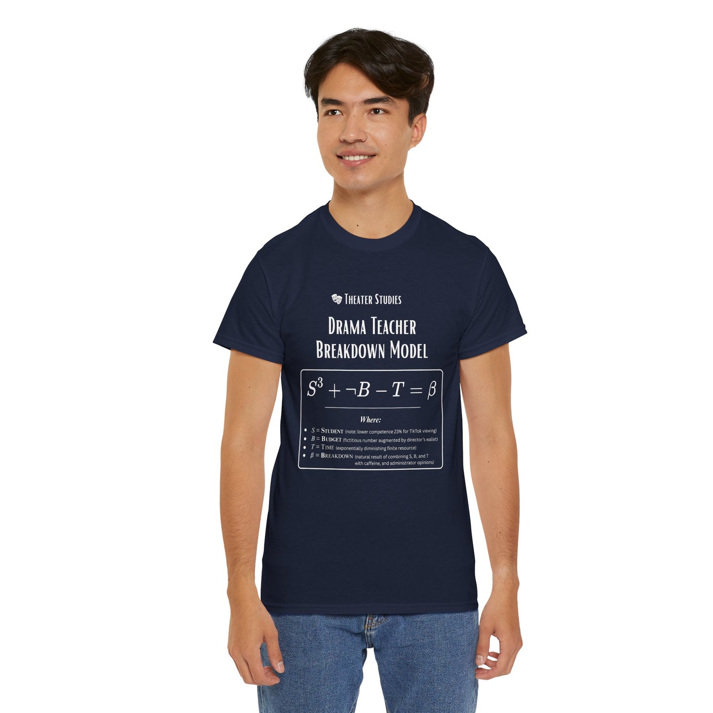 Theatre Math - Drama Teacher Breakdown Model | Funny Theater Teacher Shirt | Scientific Theater Collection | Drama Department Gift