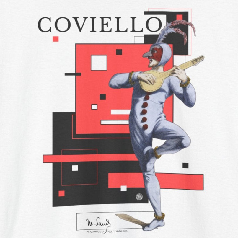 Coviello Commedia dell'Arte T-Shirt - Maurice Sand Vintage Theater Character Tee