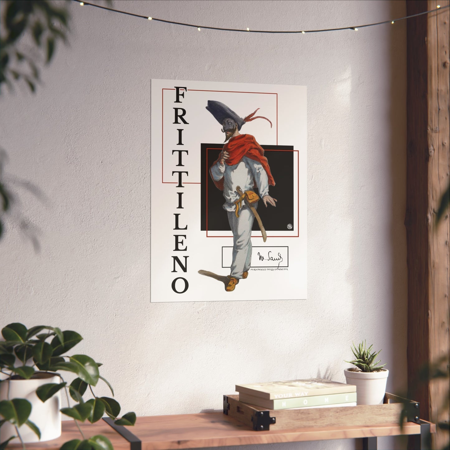 Commedia dell'Arte Character Posters - Frittileno, Maurice Sands illustrations