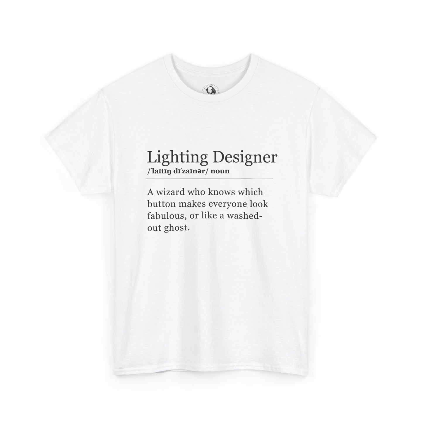 Theater Definitions: Lighting Designer, Unisex Tee, Performing Arts Shirt, Theater Lover Gift, Drama Teacher Tee, Designer Gift