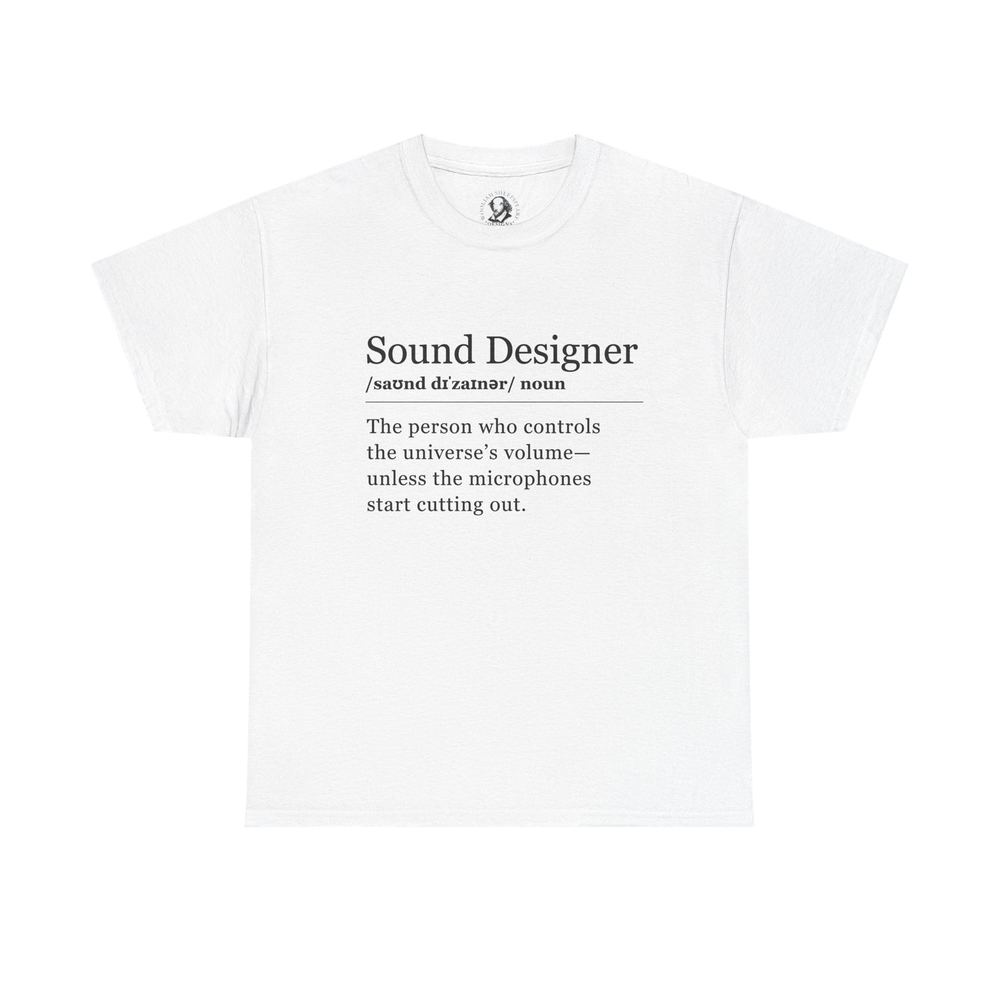 Theater Definitions: Sound Designer, Unisex Tee, Performing Arts Shirt, Theater Lover Gift, Drama Teacher Tee, Actor Gift