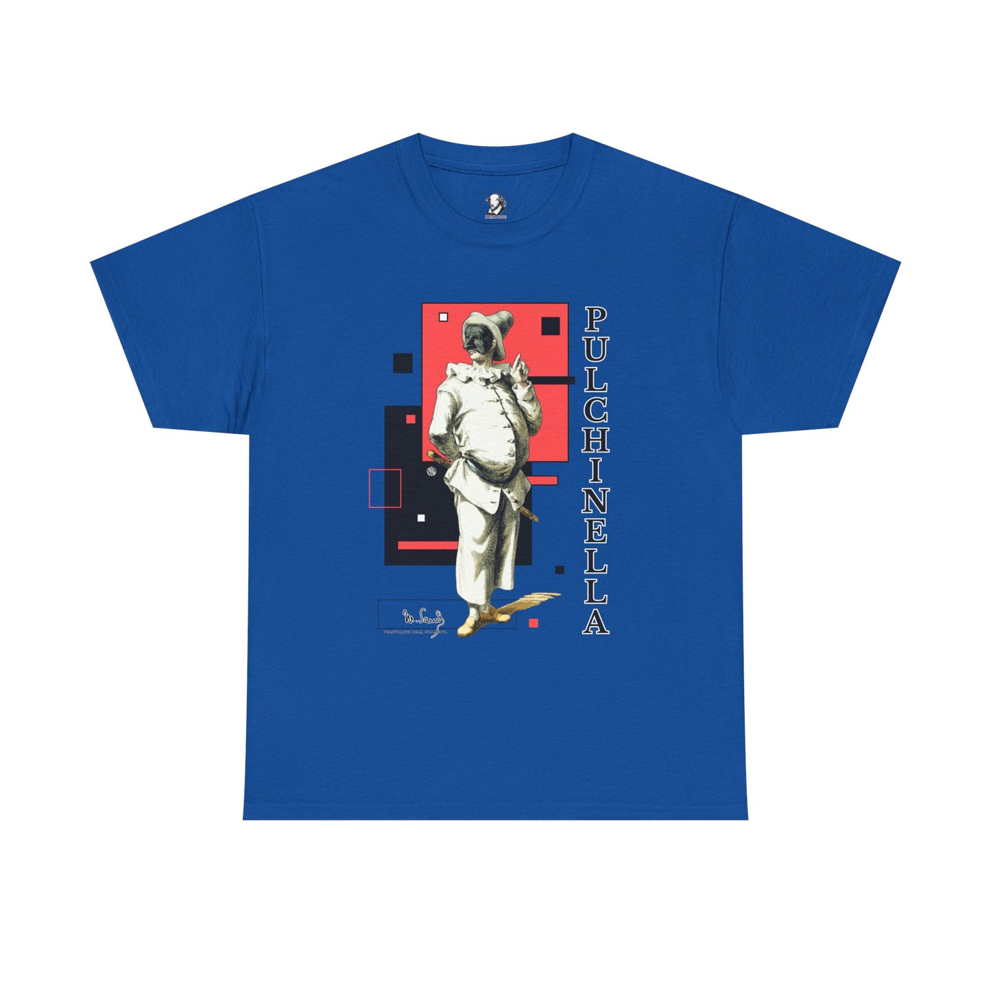 Pulchinella 3 Commedia dell'Arte T-Shirt - Maurice Sand Vintage Theater Character Tee